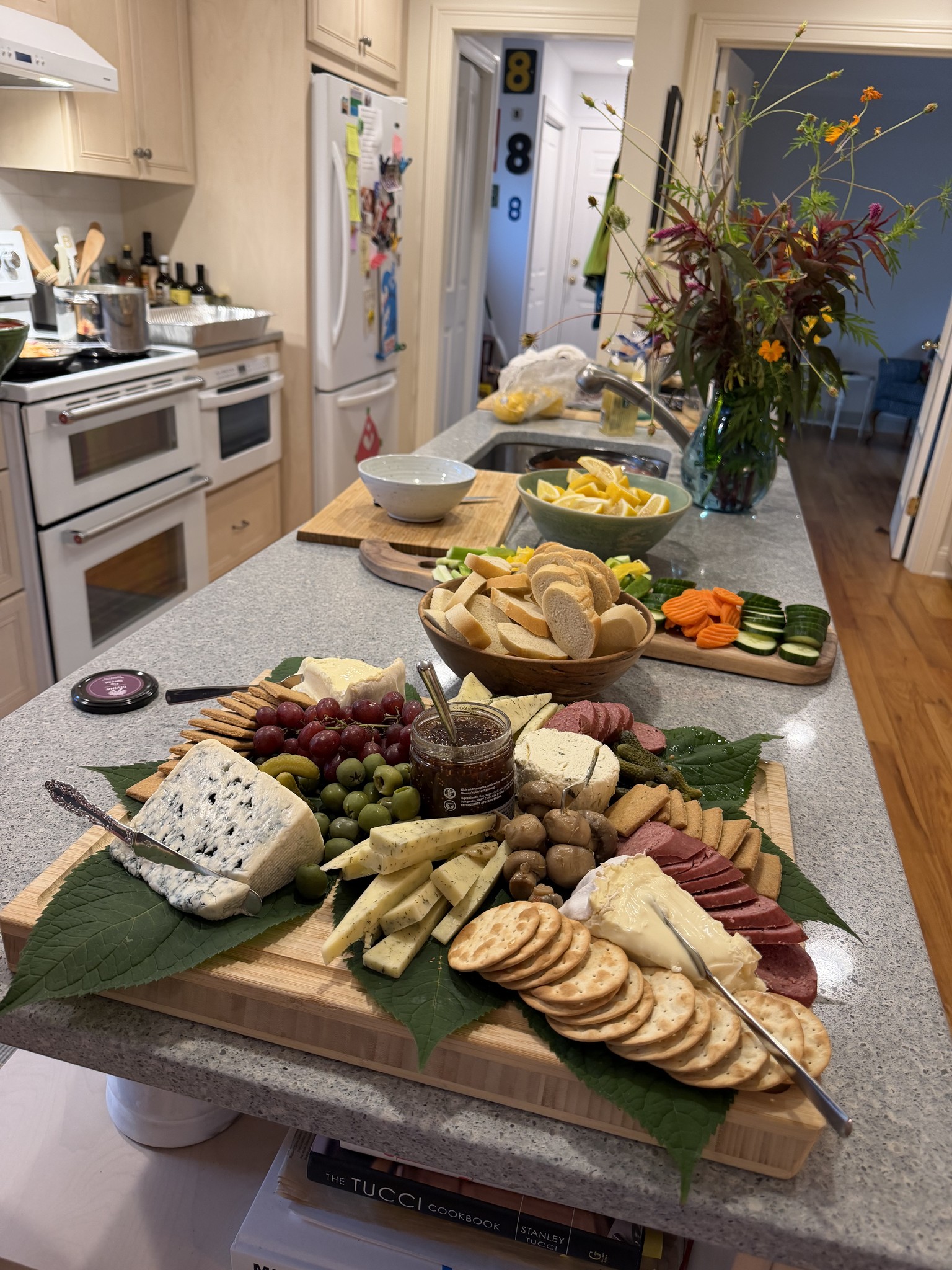 An abundant grazing board prepared for a gathering