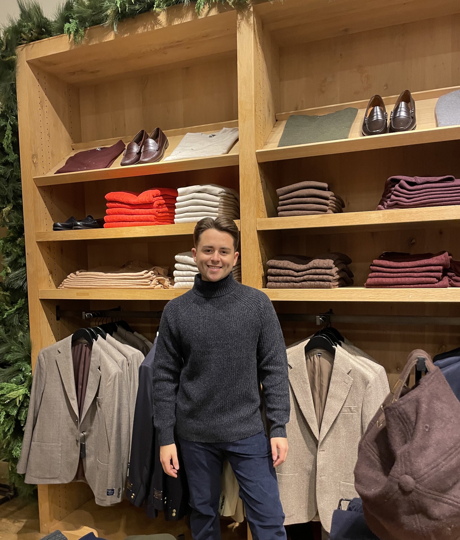 Sebastian Espejo in the J.Crew styling room